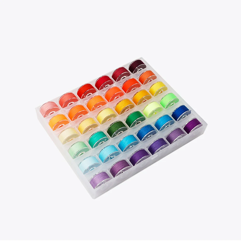 Chainho,Sewing Machine Bobbins Spools,Plastic Thread Reel,With Thread,DIY Sewing Tools & Accessory,Boxed Pack,4 Designs,25SX6