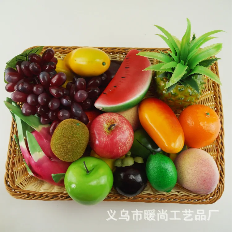Artificial Fruits And Vegetables 2pcs Simulated Fruit Lemon Fake Apple Peaches Pomegranates Simulation Bananas Oranges Artificial Kiwifruit Window Display Pears