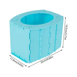 Portable and Foldable Travel Potty for Toddlers - Ideal for Car Trips, Camping, and Indoor Use (Blue)