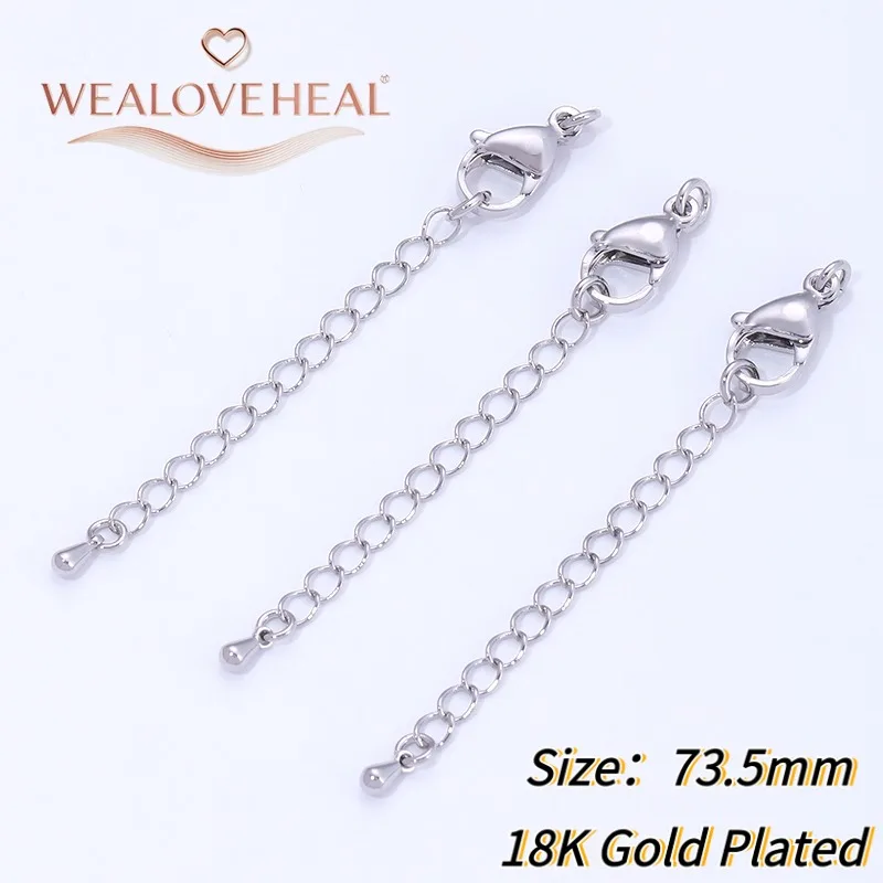 18K vergoldete Verlängerungsketten mit Karabinerverschlüssen, Verbinder für DIY handgefertigte Armbänder, Halsketten, Schmuckherstellung, Zubehör – Detail 25