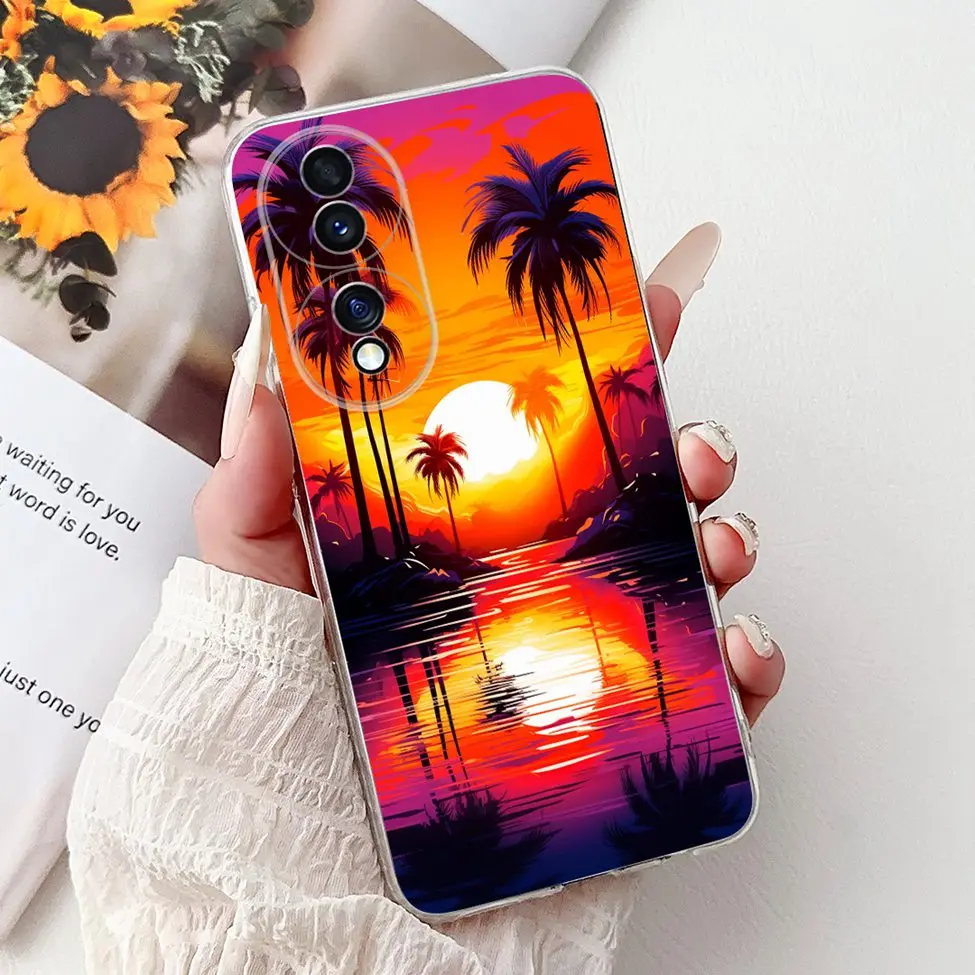 Clear Aesthetic Cute Cat & Flowers Soft Phone Case - Fashionable and Fun Design