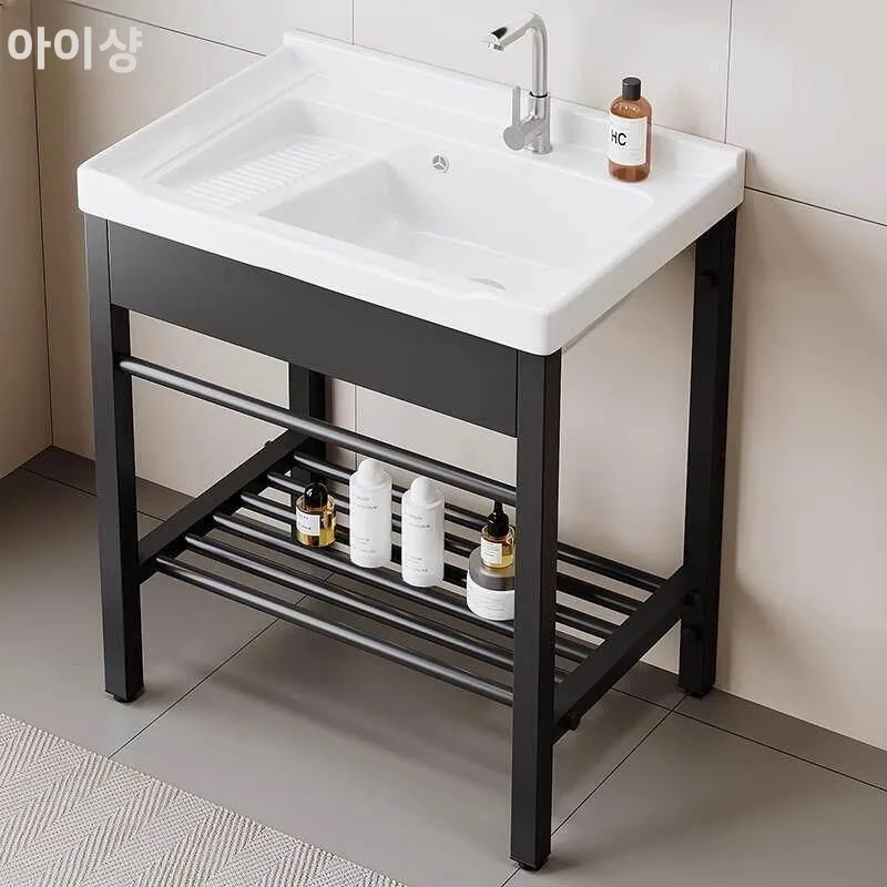 야외용 의자 내구성 있는 스테인리스 스틸 프레임 깊은 세척통(스크럽보드 포함) 발코니 세라믹 화분 자동차 커버 슬립커버