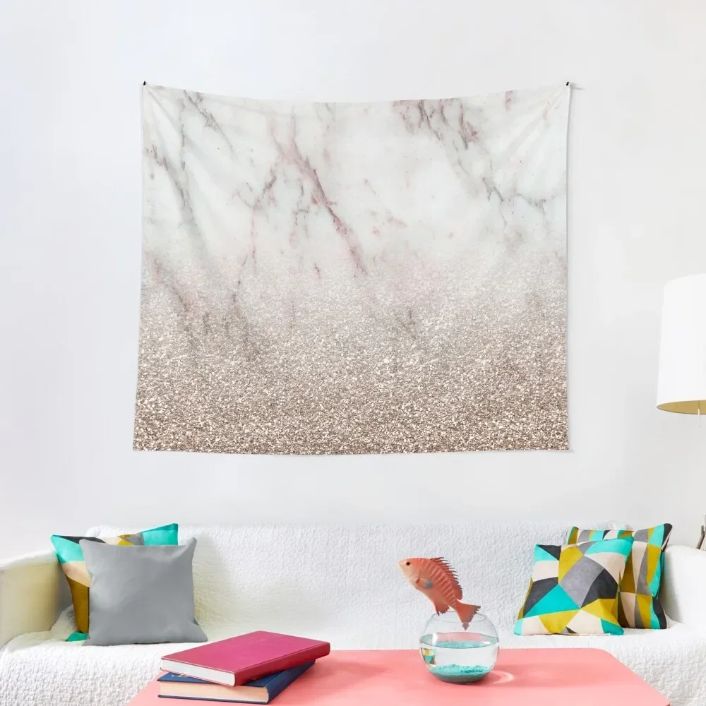 

Glitter ombre - pink marble & rose gold glitter Tapestry Things To The Room Japanese Room Decor Home Decorating Tapestry