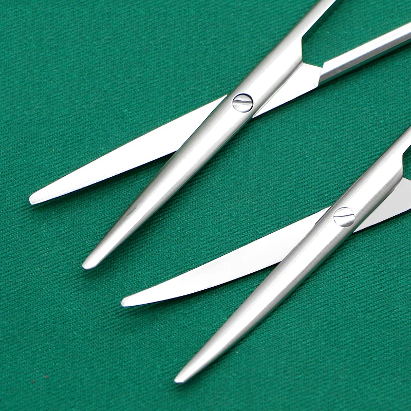Nasal peeling blunt head scissors straight elbow tissue scissors 1pcs 6