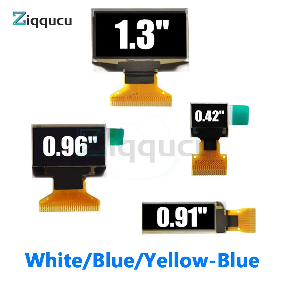 0.42 0.91 0.96 1.3 Inch OLED Display LCD Blue White LCD Screen Display Module OLED Module 0.42\'\' 0.91\'\' 0.96\'\' 1.3\'\' For Arduino