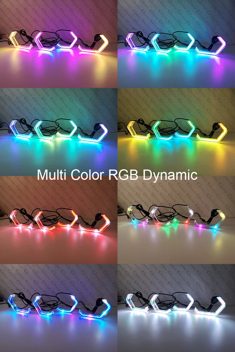 BMW E46 쿠페 카브리오 컨버터블 M3 울트라 브라이트 컨셉 아이코닉 스타일 다이나믹 멀티 컬러 RGB LED 엔젤 아이 키트  헤일로 링 - AliExpress