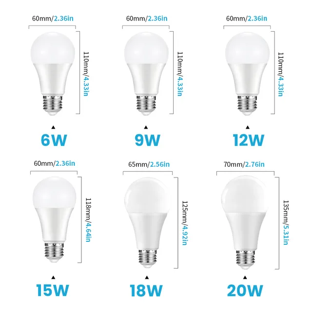 1pc PIR Motion Sensor LED Bulb 6W 9W 12W 15W 18W 20W E27 Radar Sensor Light Lamp Lamparas 110V 220V For Home Stair Pathway 5
