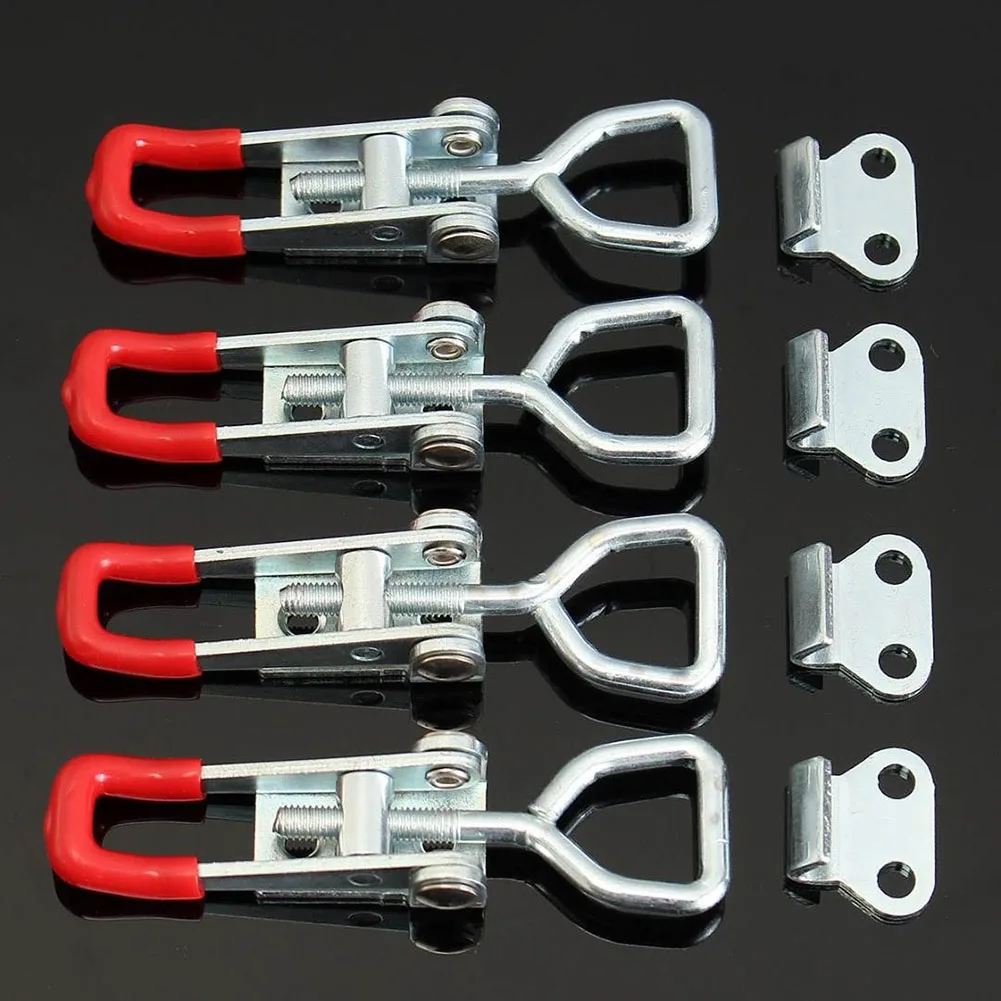 Toggle Latches 2Pcs Spring Loaded Clamp Clip Case Box Latch Catch Toggle Tension Lock Lever Clasp Closures Crate Lock Snap furniture hardware toggle latches decorative latches