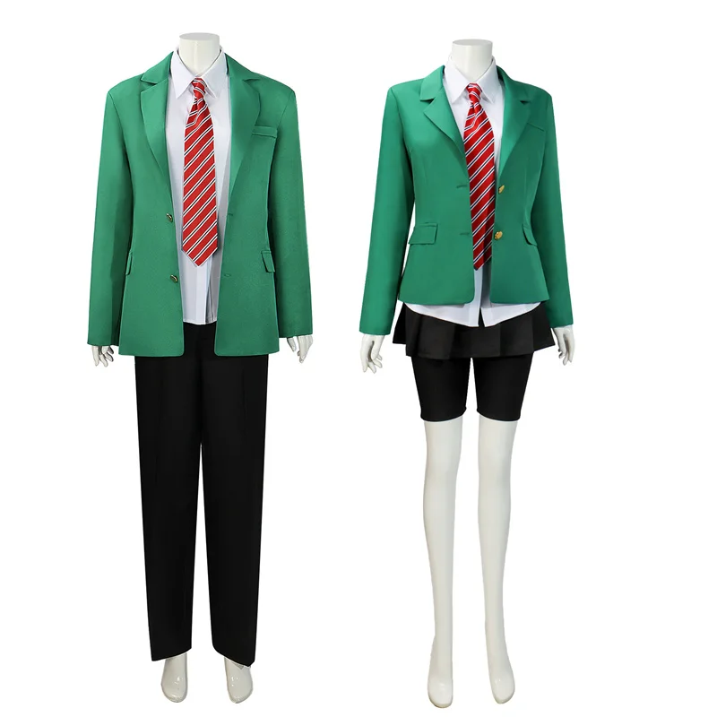 Tomo chan wa Onnanoko Tomo chan Is a Girl Tomo Aizawa School Uniform Green  Cosplay Costume