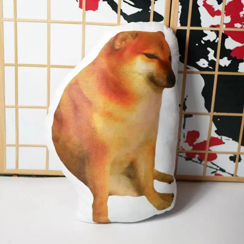 Cheems Confused Dog Plush pillow Muscle dog Double sided pillow cosplay Sofa cushions birthday present 5