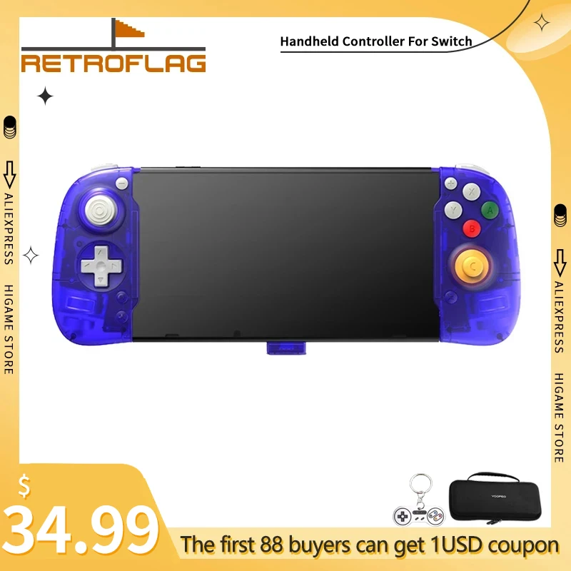 Controller Palmare Retroflag Per Nintendo Switch, Joystick Sensore Hall, Supporto Per Nintendo Switch Oled Gamepad In Linea