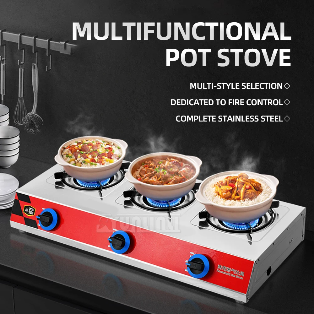 Kitchen Gas Stove Cooktop Multi Burners Desktop Commercial Gasbrenner Encimeras De Gas Para Cocinas