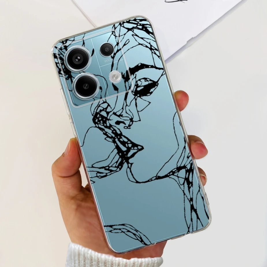 New Fashion Painted Clear Silicone Soft TPU Phone Case for Xiaomi Poco X6 Pro 5G