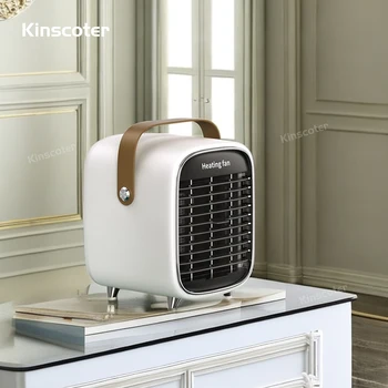 KINSCOTER 킨스코터 가정용 전기 히터 선풍기 사무실 데스크톱 보호 가능한 조용한 워머 Pt 세라믹 난방 안전 전원 차단 기능이 있습니다