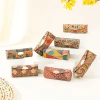 Patterned Jewelry Box Stylish Lipstick Storage Box Natual Cork Retro Style Portable Travel Jewelry Storage Mini Lipstick Case 2