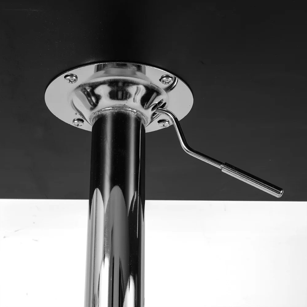 Vertical Bar Table Stainless Steel Base Modern Pub Table Adjustable Height Pedestal Tall Tables Cocktail Square High Top