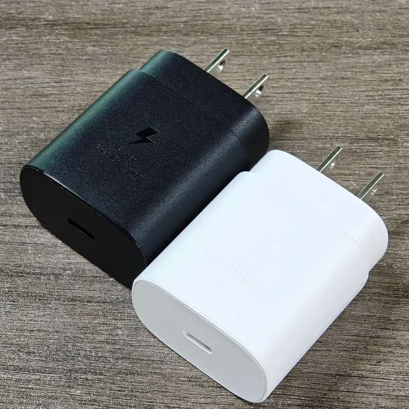 For Samsung A17 A16 A26 A36 A56 A55 A35 25w US Plug Charger Super Fast Charge Adapter For Galaxy S25 S24 S23 S22 S21 S20 FE A73