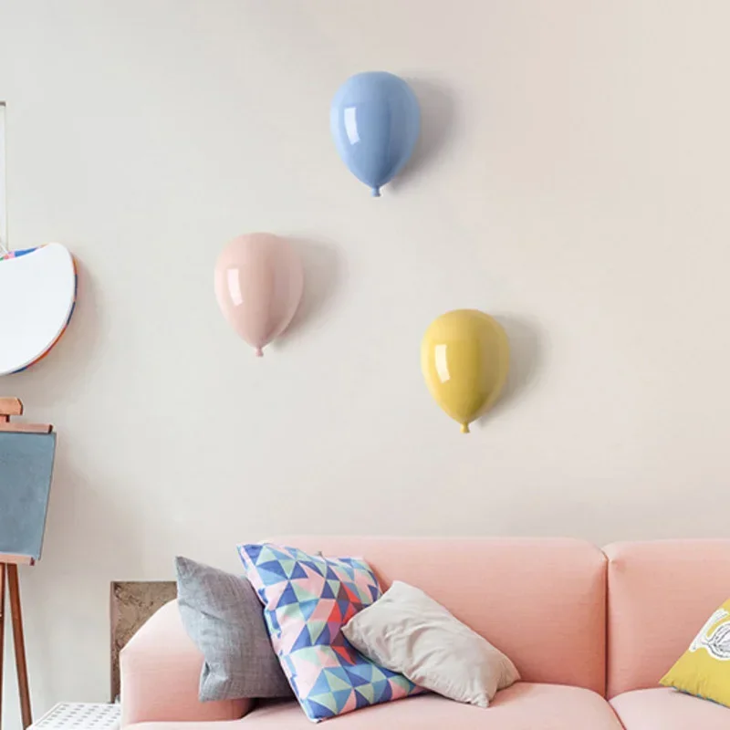 

Керамический воздушный шар, настенное украшение, настенное украшение, художественное украшение для детской комнаты, аксессуары для украшения дома, скульптура, подарки