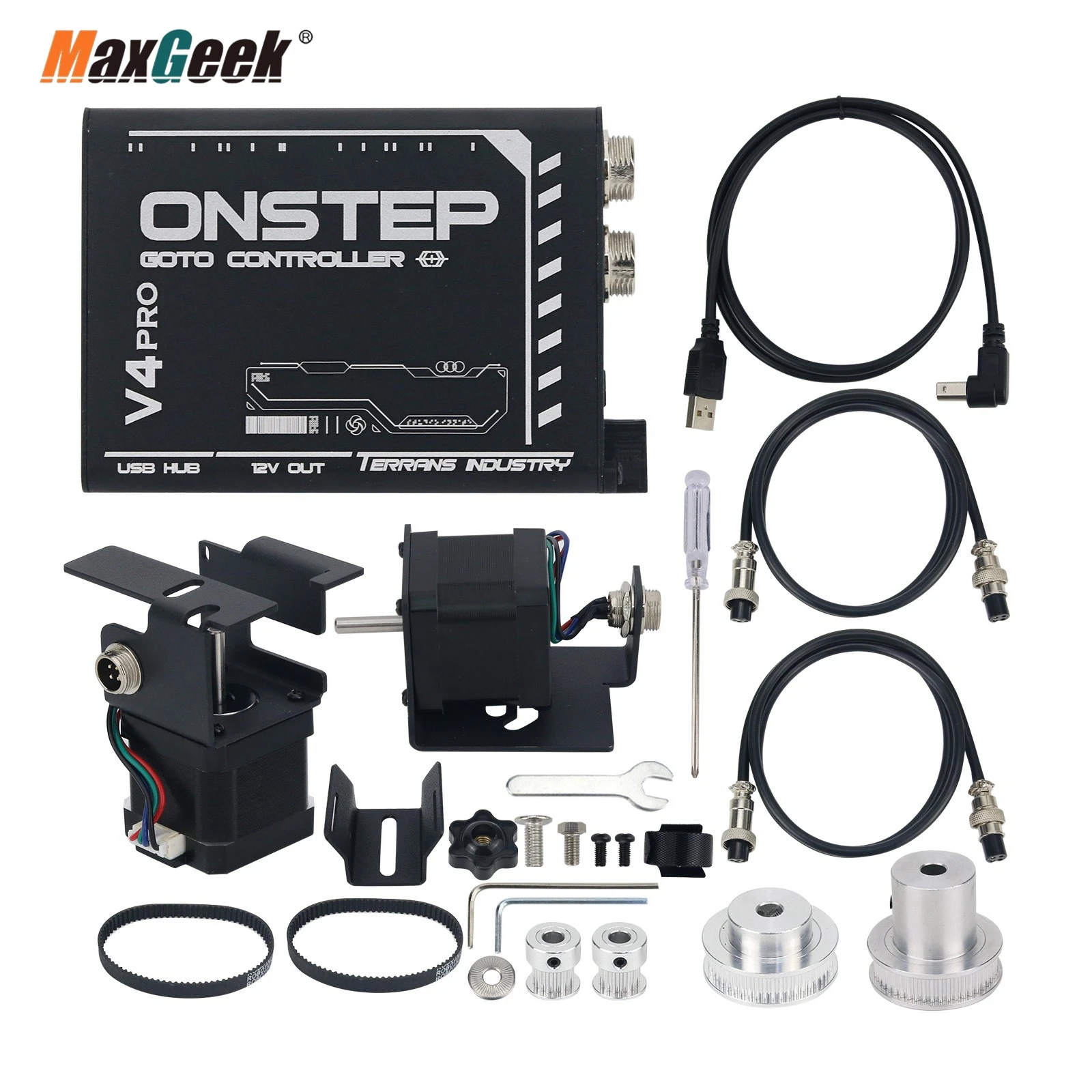 Maxgeek v4 eq3d lite onstep eq3d äquatorial halterung v4 goto upgrade kit biaxial tracking astronomisches zubehör