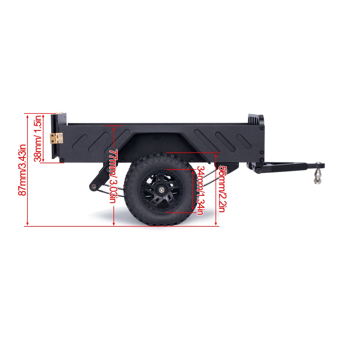 Cinghia per Verricello Cinetico per Auto 1/10 1/8 RC con Ganci Cinghia