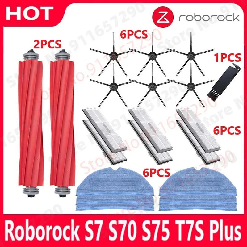 aliexpress.com - Roborock S7 S70 S75 S7Max s7MaxV T7S Plus Main Side Brush Mops Cloths HEPA Filter Kit Robotic Vacuum Cleaner Accessories