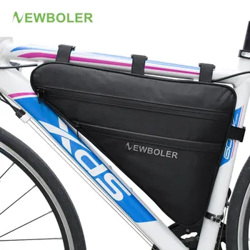 NEWBOLER Borsa triangolare per bicicletta grande Borsa per tubo anteriore per telaio bici Borsa da ciclismo impermeabile Borsa per attrezzi Ebike Accessori