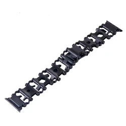 Stainless Steel Multifunctional Tool Bracelet for 42MM 44MM 45MM 49MM (Black)