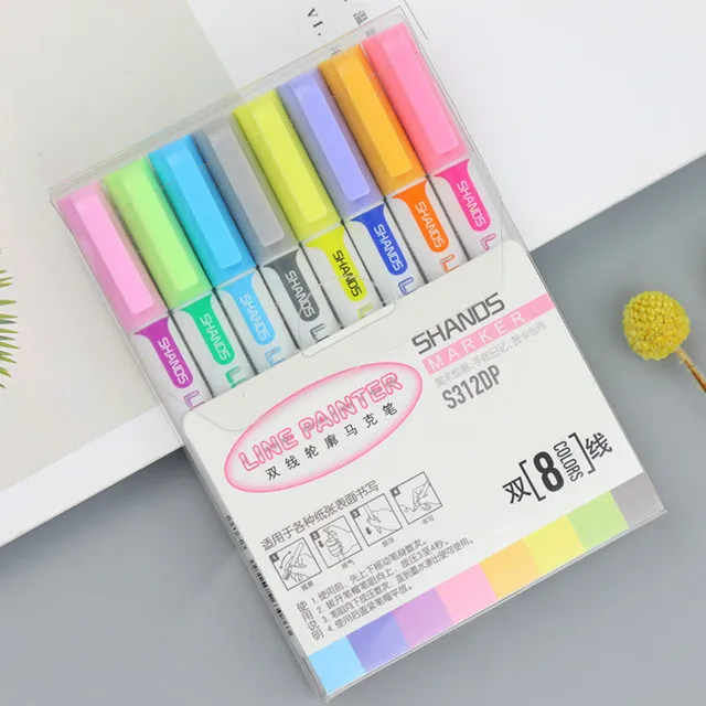 Tomorotec Self-outline Metallic Markers, Outline Marker Double Line Pen Journal Pens Colored Permanent Marker Pens for Kids,Amateurs and Professionals