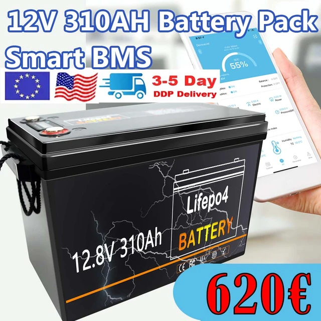 New 12v 24v 48v 50ah 100ah 160ah 140ah 300ah Lifepo4 Battery Pack Lithium  Iron Phosphate Batteries Built-in Bms For Solar Boat - Battery Packs -  AliExpress