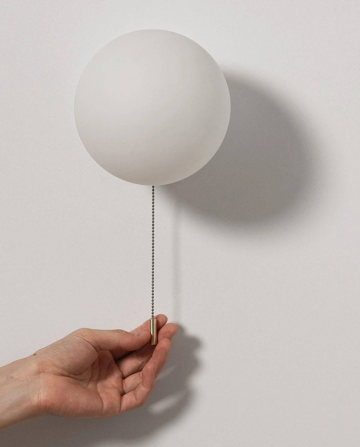 Description Picture 4 of itemMilky White Glass Ball Wall Lamp Led Bedside Lights with Switch Living Room Dining Room Aisle Sconce Indoor Home Decor Lighting