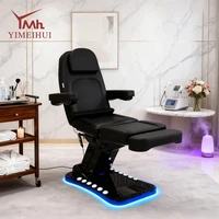 Noir électrique 3 moteur esthétique inclinable examen tatouage chaise Spa Table de Massage cosmétique visage beauté lit 2