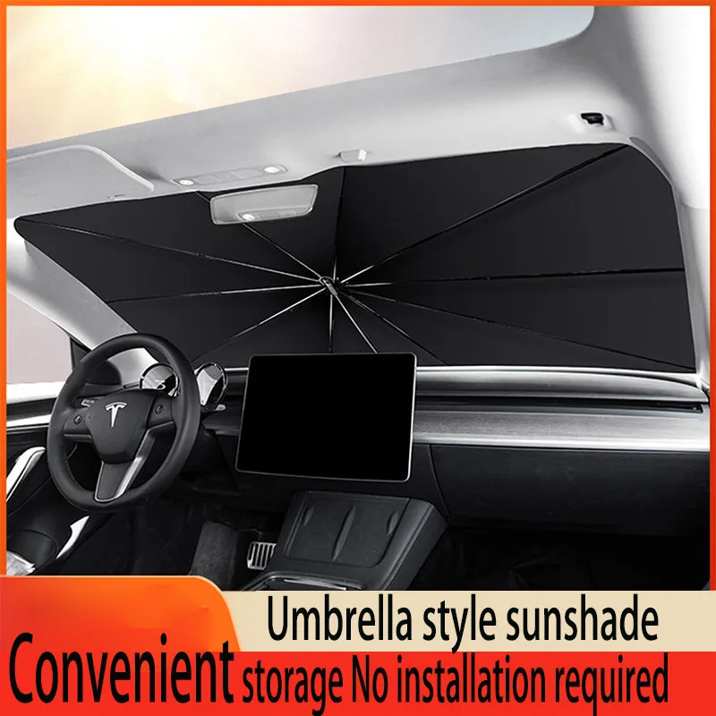 

Car sunshade umbrella Sunshade for the front windshield inside the car Sunscreen and thermal insulation Convenient storage