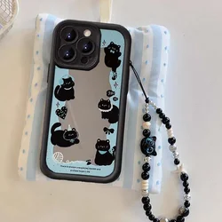 Charming Cat Chain Mirror Phone Case - Soft Protective Casing for Reno8T 5G (S18198)