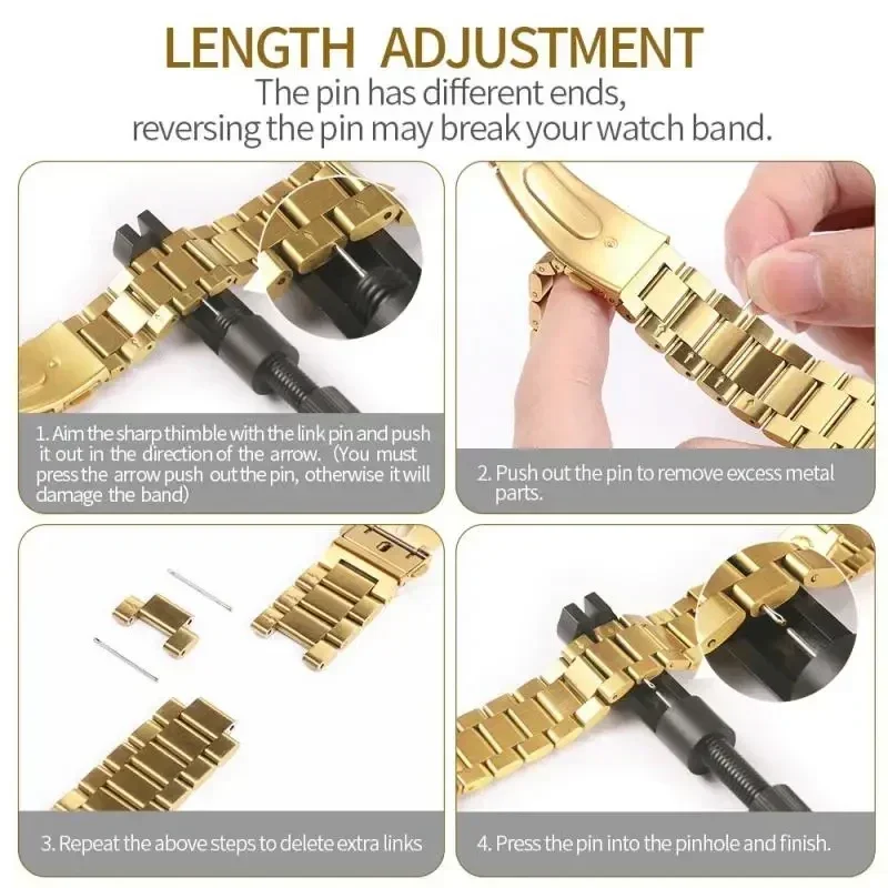 Stainless Steel Metal Bracelet Wristband - Premium Metal Band