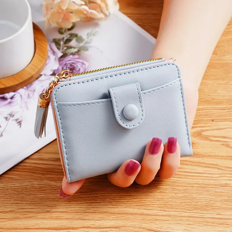 

Summer new solid color matching plain short purse urban simple fashion multi-functional purse card bag