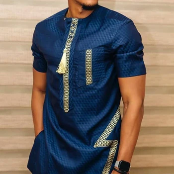 Tola Round Neck Short-sleeved Dashiki Outfit