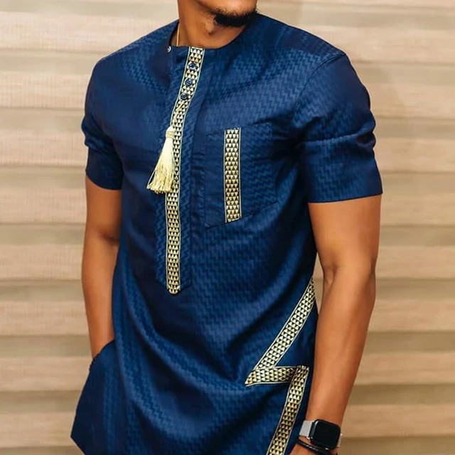 Tola Round Neck Short-sleeved Dashiki Outfit