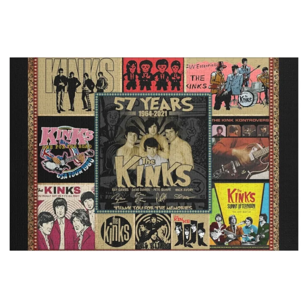 The Kinks Band Photo Collage Jigsaw Puzzle Picture Diorama Accessories Puzzle 100 pcs vintage ticket stickers pack decorative diy diary album stationery scrapbooking accessories hand made collage material