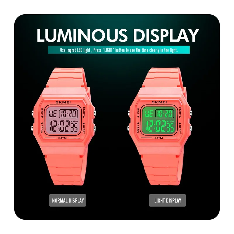 SKMEI Men Waterproof Stopwatch Digital Male Wristwatches Multifonction Countdown Back Light Sports Watch Clock For Men Women