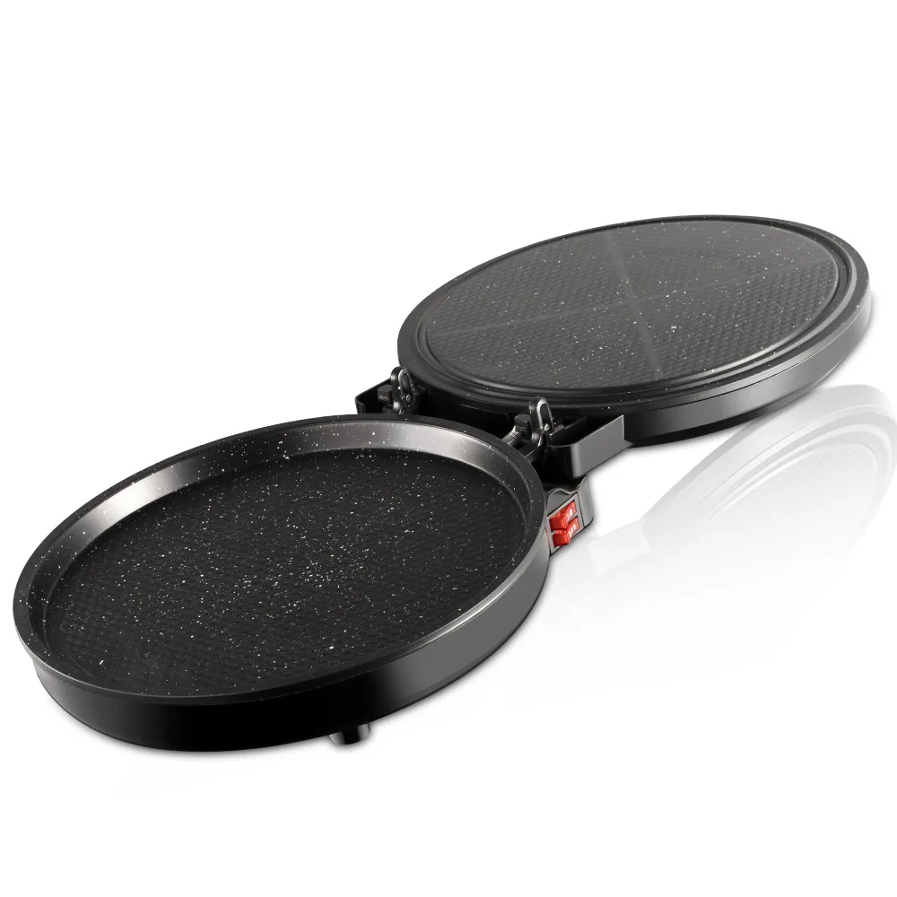 Household Double Sided Heating Pancake Maker Pizza Maker Non-stick Pizza Oven and Pie Maker Indoor Electric Grill 2