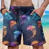 Ocean Jellyfish Graphic Short Pants For Men Clothes Casual Hawaiian Male Beach Shorts Jelly Fish Sea Trunks Animal Boy Trousers 5