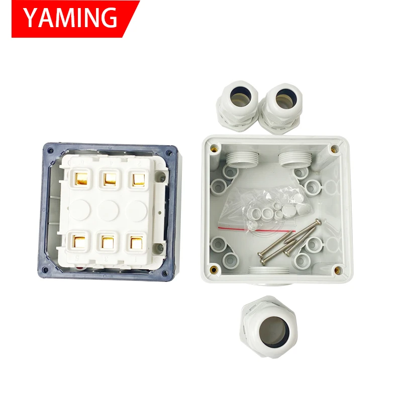 à prova de chuva interruptor industrial exterior com lâmpada 380v220v ip66