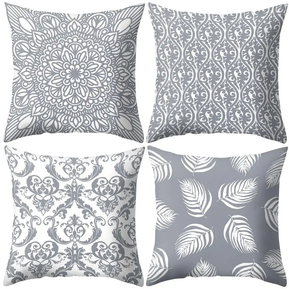 Geométrica Praça Lance Pillow Protector Case, Capa de Almofada, Artigos de cama para o Sofá, Sala Fronha