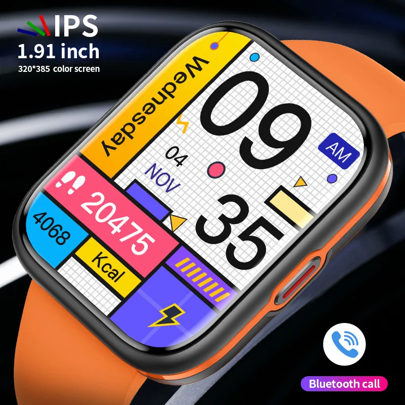 

LIGE Smart Watch Women 1.91 Inch AMOLED 320*385 Screen BT Phone Call NFC Heart Rate Blood Pressure 113 Sport Mode PK W68 Watch 8