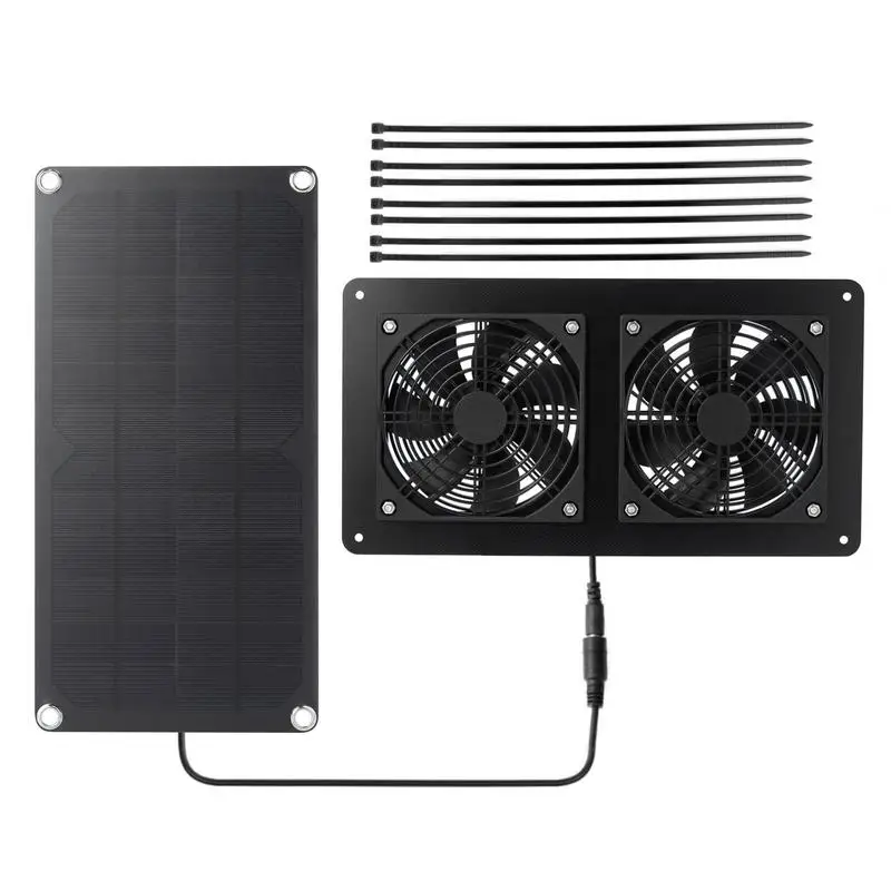 

Solar Powered Fan 10W 12V Solar Window Fan Waterproof Mini Solar Powered Fan Exhaust Ventilator Cable For Pet Dog Houses