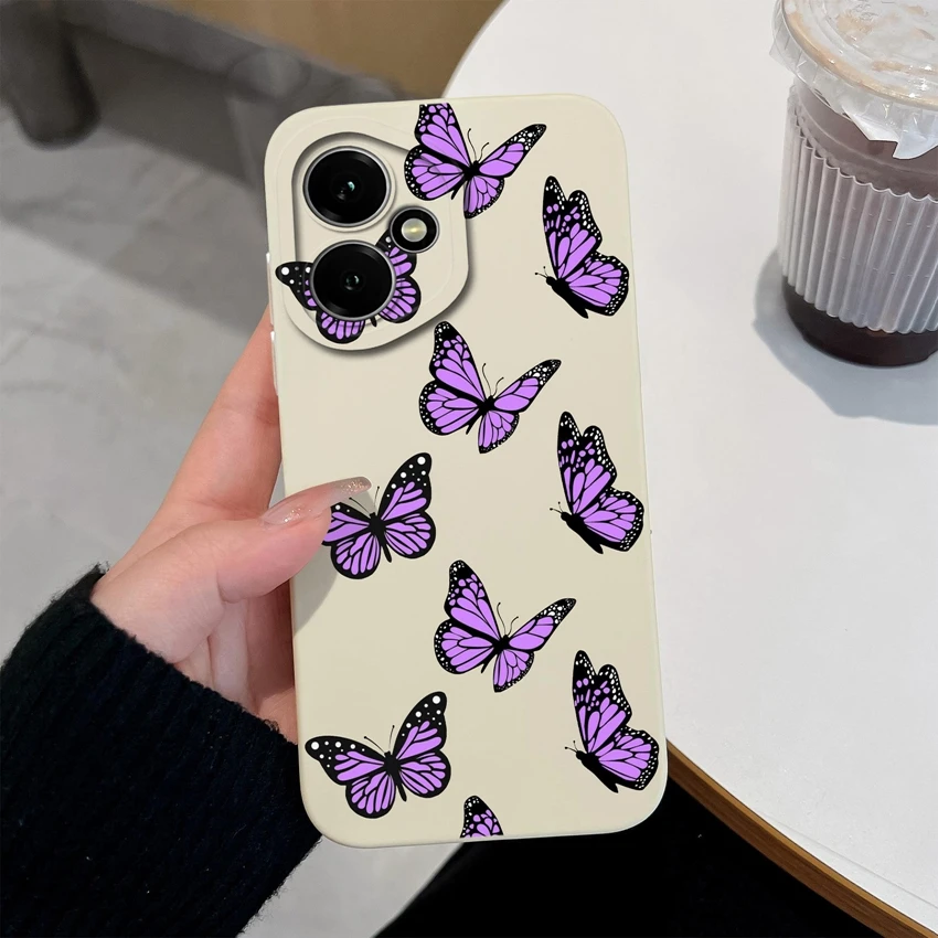 Fashionable Cool Girl Pattern Shockproof Phone Case with Smooth Liquid Silicone and Screen Protector