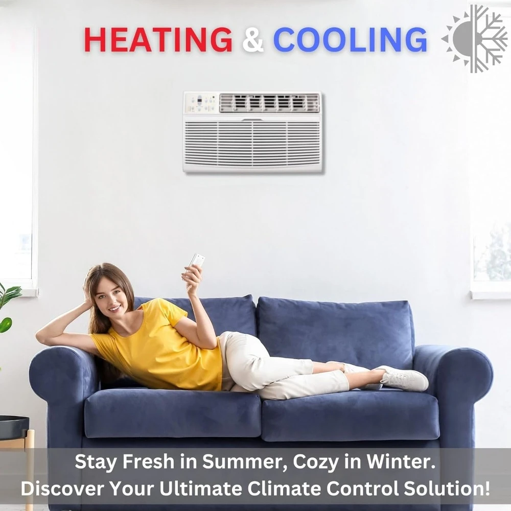 8,000 btu 115V Through-the-Wall Air Conditioner with Remote Control and built in Smart Kit, (Heating and Cooling) 4