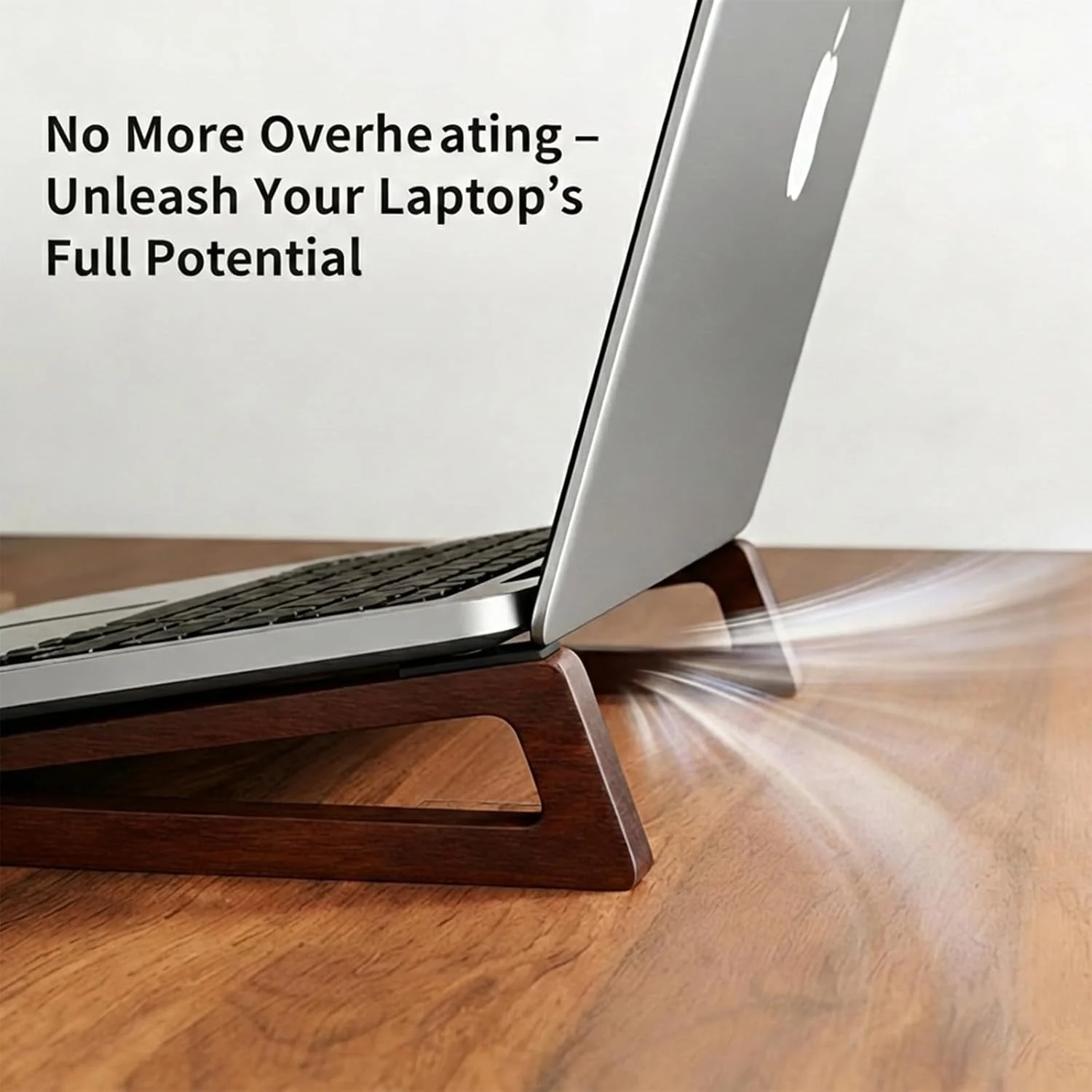1쌍 휴대용 목재 노트북 스탠드, 노트북 태블릿용 소형 여행용 노트북 받침대,12 ° 각도 조절 가능, 우수한 방열 기능