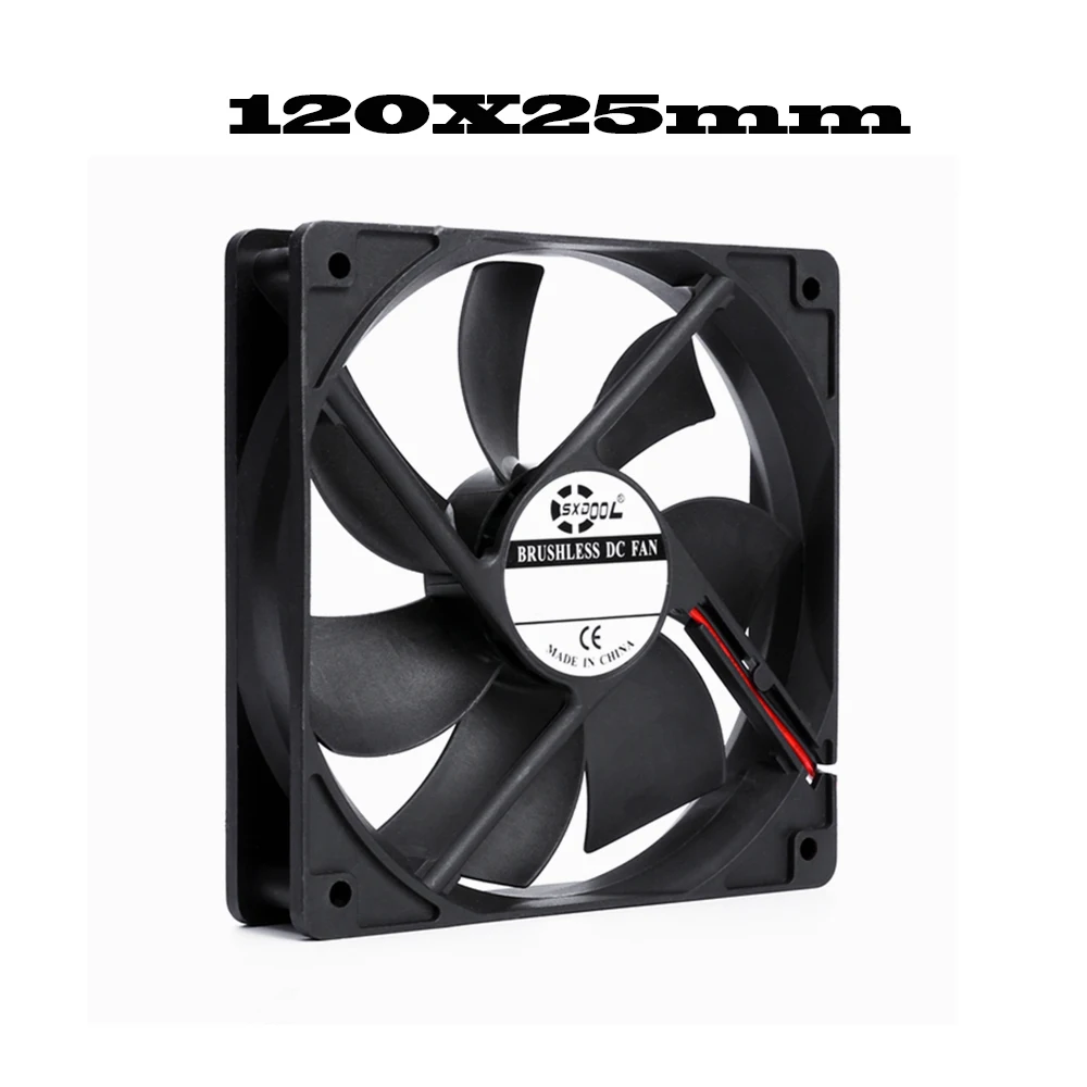 Refrigeração Axial Brushless do Motor Case Ventilador Silencioso 2pin Rolamento Luva 40 mm 50 mm 60 mm 70 mm 80 mm 92 mm 120 mm dc 5v 12v 24v de - Imagem 2