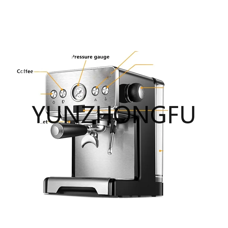 

espresso machine CRM3605 Stainless Steel Italian Coffee Maker 15bar home semi-automatic pump type coffee machine 220v 1450W